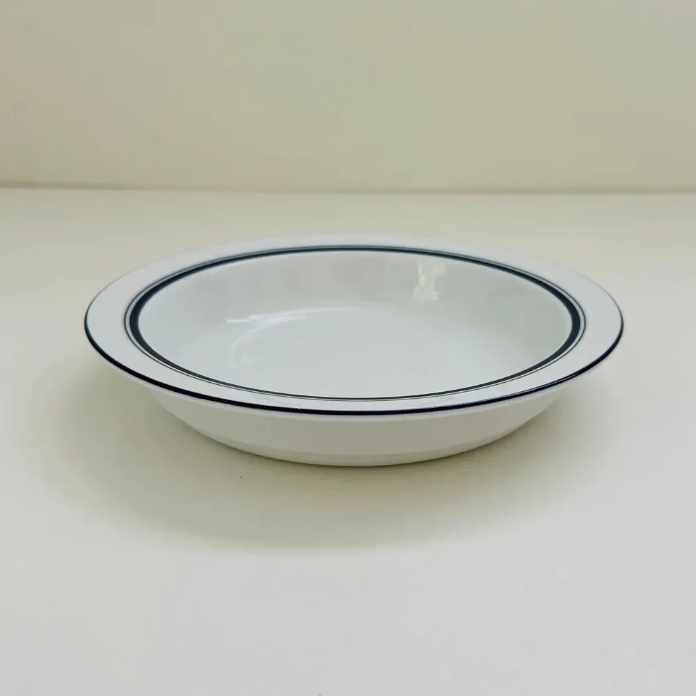 DANSK Bistro Christianshavn Blue Rimmed Soup Bowls, Set of 2